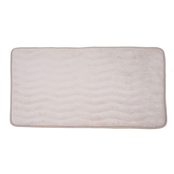 Bedford Home Memory Foam 24 by 60 in. Bath MatIvory Extra Long 67A-26617